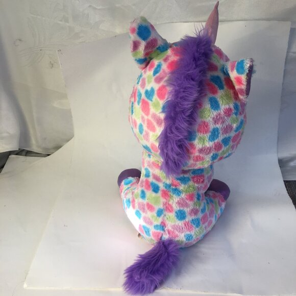 TY Beanie Boos WISHFUL the Unicorn Glitter Eyes LARGE 17" Confetti Exclusive - Picture 7 of 14